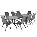 Vifah Renaissance Outdoor Patio Hand-scraped Wood 9-piece Dining Set with Extension Table V1294SET21